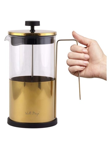 Vialli Design Teekanne "Diamante" in Transparent/ Gold - 1 l