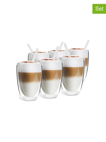 Vialli Design 13-delige set: glazen met rietjes