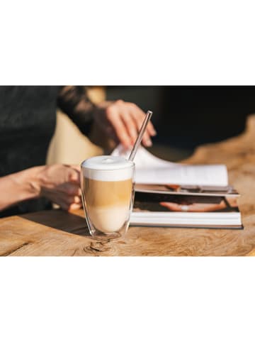 Vialli Design 13tlg. Set: Gläser mit Trinkhalmen