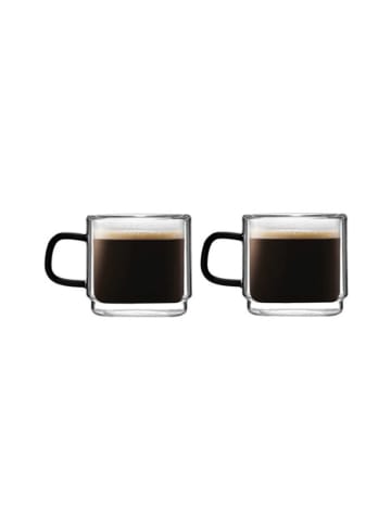 Vialli Design 2er-Set: Becher in Schwarz - 80 ml