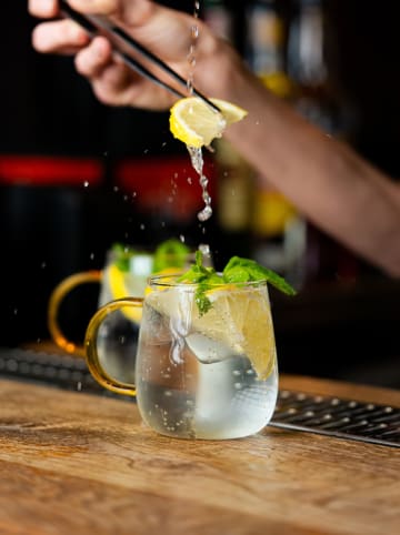 Vialli Design 2er-Set: Gläser "Bolla" in Transparent/ Gelb - 400 ml