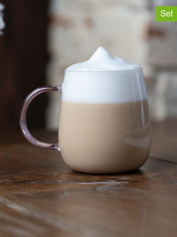 Vialli Design Szklanki (2 szt.) "Bolla" w kolorze jasnoróżowym - 400 ml