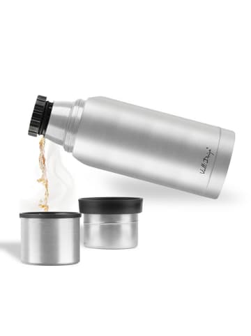 Vialli Design Isoleerfles zilverkleurig - 1 l