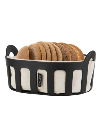 Vialli Design Brotkorb "Livio" in Schwarz - (B)24 x (H)18 x (T)8,5 cm