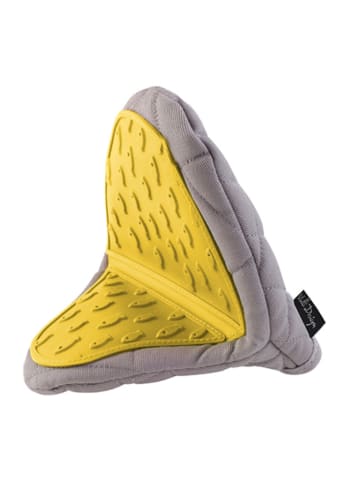 Vialli Design Ofenhandschuh in Grau/ Gelb