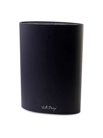 Vialli Design Oval-Messerblock in Schwarz