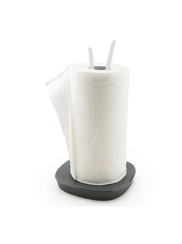 Vialli Design Stojak w kolorze biało-szarym na ręcznik papierowy - 15 x 32 x 15 cm