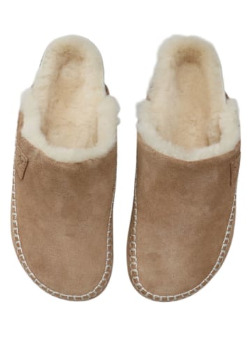 Kaiser Naturfellprodukte Instappers met lamsvacht "Elli" lichtbruin