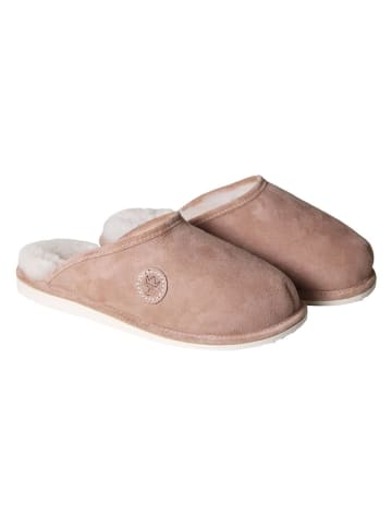 Kaiser Naturfellprodukte Wełniane kapcie w kolorze jasnobrązowym
