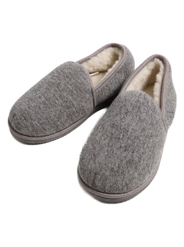 Kaiser Naturfellprodukte Kapcie wełniane w kolorze szarym