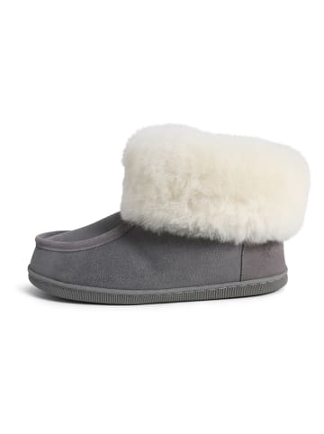 Kaiser Naturfellprodukte Kapcie wełniane "Oslo" w kolorze szarym