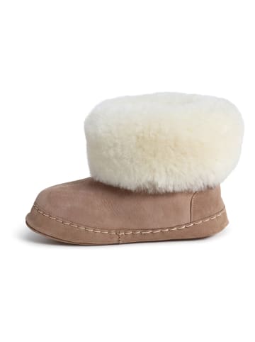 Kaiser Naturfellprodukte Pantoffels met lamsvacht "Göteborg" lichtbruin