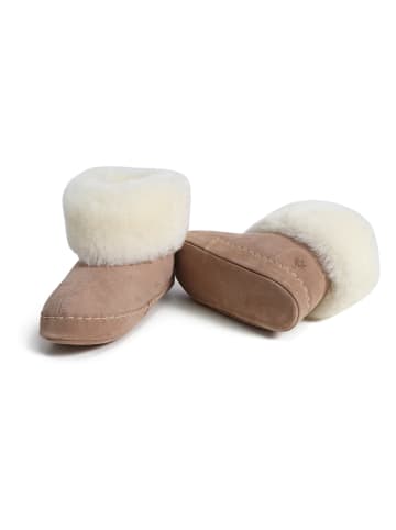 Kaiser Naturfellprodukte Lammfell-Hausschuhe "Göteborg" in Hellbraun