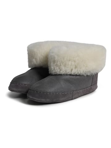 Kaiser Naturfellprodukte Kapcie wełniane "Göteborg" w kolorze szarym