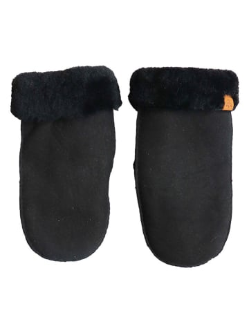 Kaiser Naturfellprodukte Lammfell-Fäustlinge in Schwarz