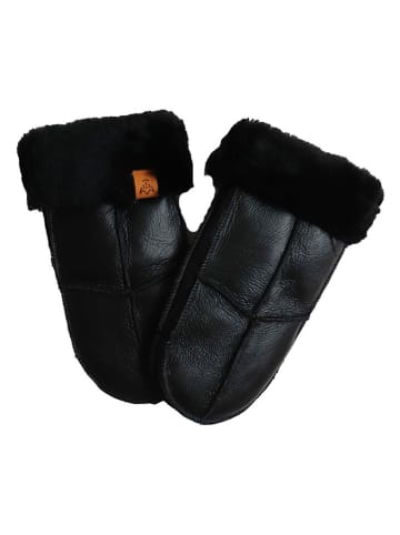 Kaiser Naturfellprodukte Lammfell-Fäustlinge "Nappa" in Schwarz