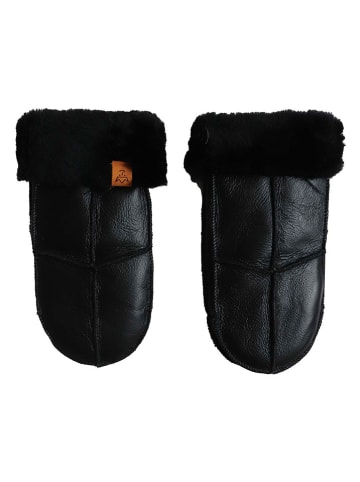 Kaiser Naturfellprodukte Lammfell-Fäustlinge "Nappa" in Schwarz