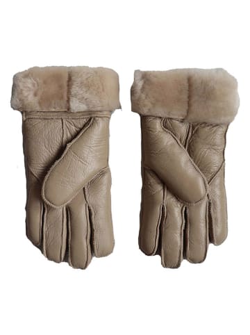 Kaiser Naturfellprodukte Lammfell-Handschuhe "Lady" in Beige