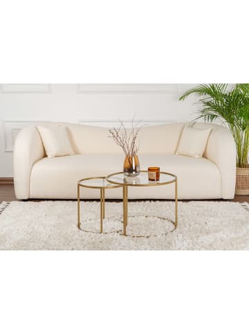 Evila 2er-Set: Couchtische ''Aurum'' in Transparent/ Gold