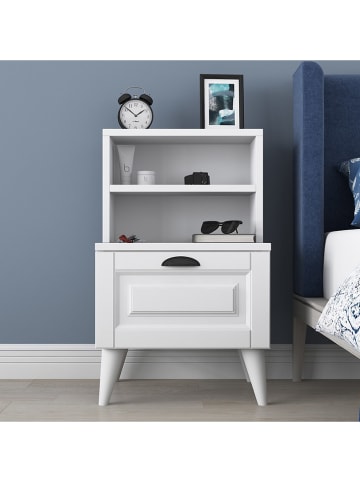 Evila Nachtkastje wit - (B)45 x (H)74,4 x (D)40 cm