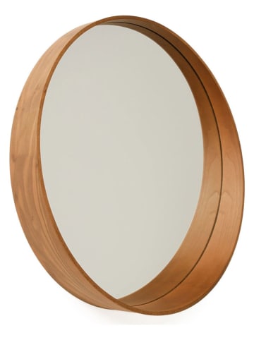 Evila Wandspiegel "Bias" lichtbruin - Ø 80 cm