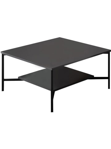 Evila Couchtisch in Anthrazit/ Schwarz - (B)80 x (H)40 x (T)80 cm