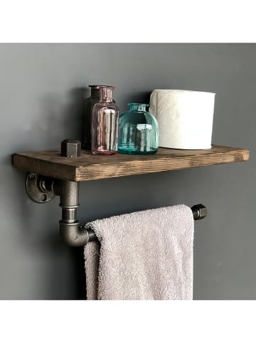 Evila Wandregal "Raf035" in Braun - (B)40 x (H)12 x (T)10 cm