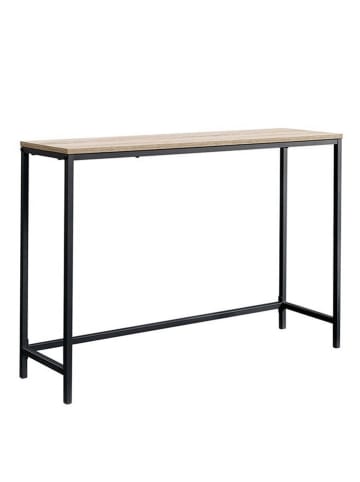Evila Sideboard "Canvas" in Hellbraun/ Schwarz - (B)100 x (H)80 x (T)30 cm