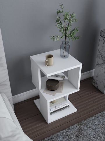 Evila Nachtkastje "Carter" wit - (B)29,6 x (H)49,4 x (D)29,6 cm