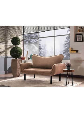 Evila Schlafsofa in Hellbraun - (B)150 x (H)70 x (T)65 cm