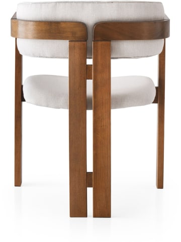 Evila Esszimmerstuhl in Weiß/ Braun - (B)58 x (H)76 x (T)49 cm