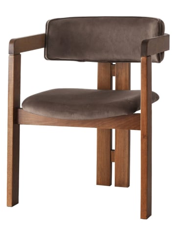Evila Esszimmerstuhl in Braun/ Hellbraun - (B)58 x (H)76 x (T)49 cm