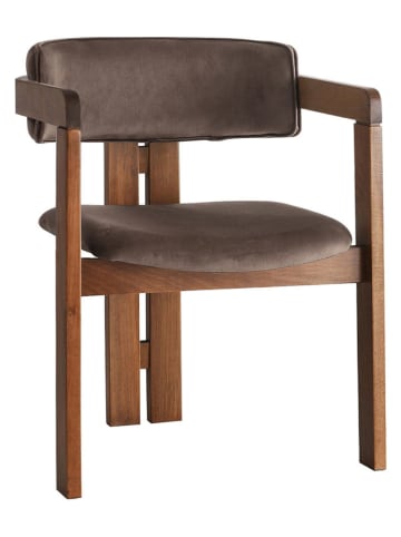 Evila Esszimmerstuhl in Braun/ Hellbraun - (B)58 x (H)76 x (T)49 cm