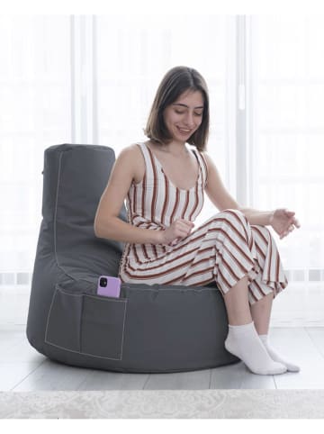 Evila Sitzsack "Eva" in Grau - (B)70 x (H)80 cm