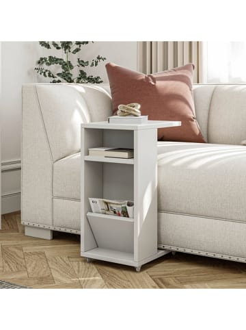 Evila Bijzettafel "Filinta" wit - (B)30 x (H)63 x (D)40 cm