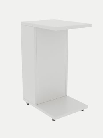 Evila Beistelltisch "Filinta" in Weiß - (B)30 x (H)63 x (T)40 cm