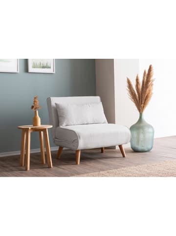 Evila Fotel w kolorze kremowym z funkcją leżanki - 80 x 50 cm