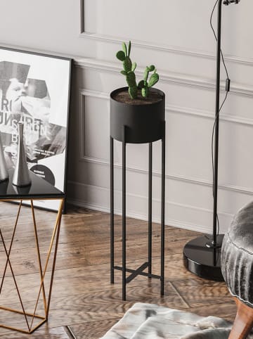 Evila Blumentopf in Schwarz - (H)78 x Ø 20 cm