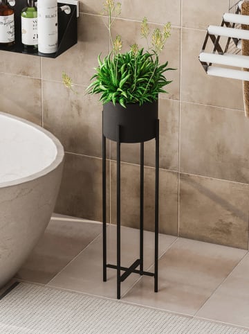 Evila Blumentopf in Schwarz - (H)78 x Ø 20 cm