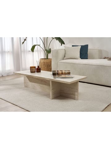 Evila Couchtisch "Harbor" in Beige - (B)120 x (H)30 x (T)45 cm