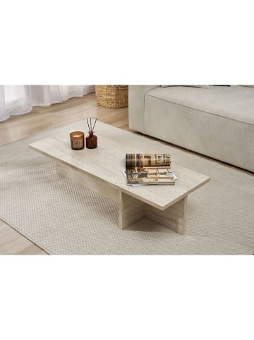 Evila Couchtisch "Harbor" in Beige - (B)120 x (H)30 x (T)45 cm