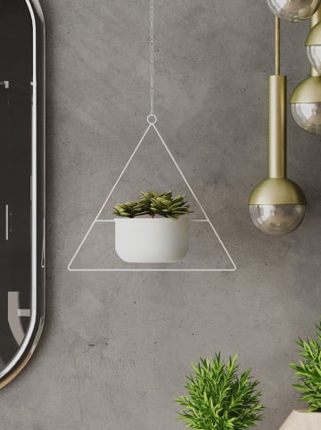 Evila Blumentopf "Harpusta" in Weiß - (H)40 x Ø 17 cm