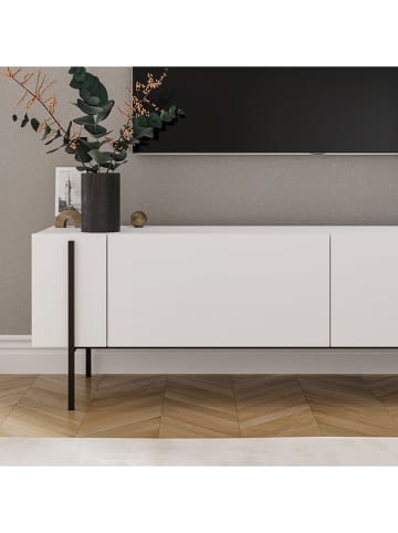 Evila TV-Regal ''Herman'' in Weiß - (B)160 x (H)45,6 x (T)31,4 cm