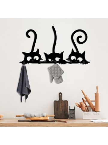 Evila Garderobe in Schwarz - (B)60 x (H)37 cm