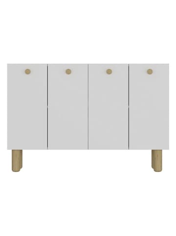 Evila Sideboard in Weiß - (B)120 cm - (H)80 cm - (T)29,6 cm