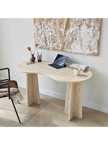 Evila Schreibtisch "Infini" in Beige - (B)120 x (H)75 x (T)60 cm