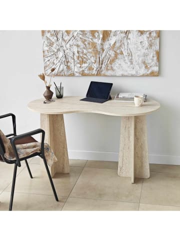 Evila Schreibtisch "Infini" in Beige - (B)120 x (H)75 x (T)60 cm