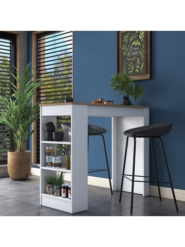 Scandinavia Concept Esstisch in Weiß/ Hellbraun - (B)120 x (H)100 x (T)50 cm