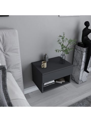 Evila Nachttisch in Anthrazit - (B)44,6 x (H)31,9 x (T)29 cm