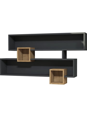 Evila Wandmeubel "Karen" antraciet - (B)120 x (H)75 x (D)22 cm